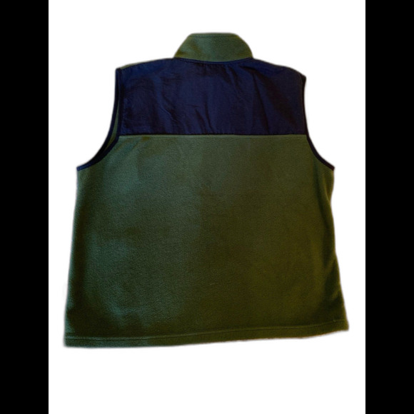 USA Olympic Men’s Vest Sz Large 42/44 Hunter Green Fleece  Black Trim Pockets - Picture 2 of 12